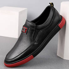 2019 new spring loafers male genuine leather cow men's shoes casual classics black flat shoe man slip on platform shoes for men 2024 - buy cheap