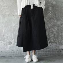 Owen seak Women Cotton Skirt High Street Style Clothing Autumn Dust Women Black Skirt 2024 - buy cheap