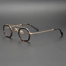 Armação de óculos pequenos de acetato, masculino, feminino, vintage, armações de óculos de miopia, armação, óculos transparente 2024 - compre barato
