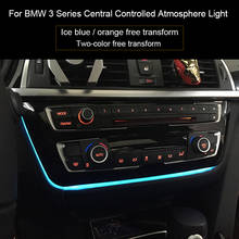 Console central de painel de led, para bmw 3 série 3gt, f30, m3, m4, lci, luz azul, laranja, 2 cores 2024 - compre barato