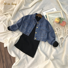 Baby Girls Denim Jacket+Tshirt Dress Infant Toddle Jean Coat Kids Jean Clothing Baby Girl Outwear Spring Autumn Chaqueta Clothes 2024 - buy cheap