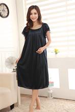 Sexy Summer New Fat MM Ice Silk Nightdress Ladies Nightgown Casual Home Dress Pregnant woman Sleepwear Sleepshirt Night Dress 2024 - buy cheap