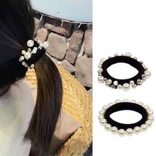 Fashion Woman Imitation Pearl Hair Band Rope Elastic Ponytail Holder Woman Elegant Simulated Pearl Hair Ties 2024 - buy cheap