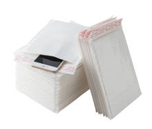 Envelope de espuma branca com plástico bolha para envio, envelope com 10 unidades de 13x13cm para presente de natal 2024 - compre barato