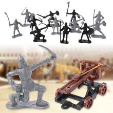 Brinquedo de cavaleiros medieval de 14 velocidades, catapulta, besta, bonecos de soldado 2024 - compre barato