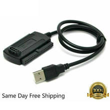 Кабель-переходник SATA/PATA/IDE на USB 2,0 для жестких дисков, 2,5 дюйма, 3,5 дюйма 2024 - купить недорого