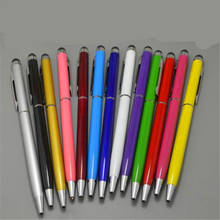Caneta capacitiva colorida 2 em 1 com caneta esferográfica, para ipad/ipad 2/iphone6/6s ipod 2024 - compre barato