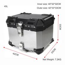 Universal Motorcycle Tail Rear Top Luggage Case Box Helmet Storage Trunk Toolbox Scooter Accessories Waterproof 32L-55L Aluminum 2024 - buy cheap