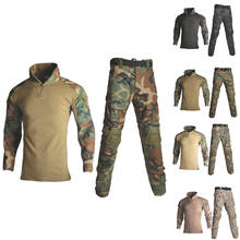 Traje táctico Ghillie para hombre, ropa de caza, traje de francotirador de camuflaje, uniforme militar Airsoft, camisa + Pantalones, 13 colores 2024 - compra barato