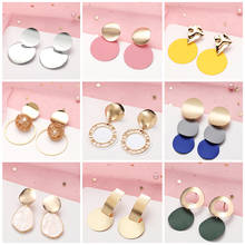 Korea Statement Round Hanging Earrings For Women 2022 Trend Geometric Pearl Dangle Drop Earrings Fashion Female Kolczyki Jewelry 2024 - buy cheap