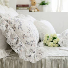 2pcs pastoral pillowcase Sweet Ruffle lace pillow cover Home bed pillow sham Elegant flower print pillow case Towel 2024 - buy cheap