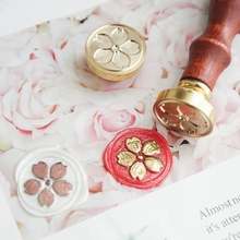 Kit de sello de cera Sakura, sello de sobre de boda, sello de cera personalizado, sellos de invitación de boda, kit de cera de sellado de flores 2024 - compra barato