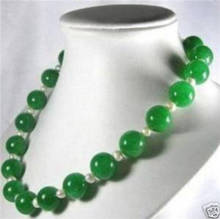 Akoya-collar de Jade VERDE de 6-7MM, Perla blanca, 12MM, 18 '', gran oferta 2024 - compra barato