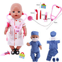 Reborn Doll Clothes Doctor Uniforms And Accessories For 18 Inch & New Born Baby & Our Generation  Girl's Birthday Toys Gifts 2024 - buy cheap
