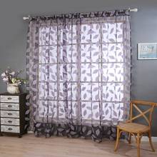 3D printed curtain Drape floral design Embroidered curtain window sheer voile for living room window treatment blackout curtains 2024 - buy cheap