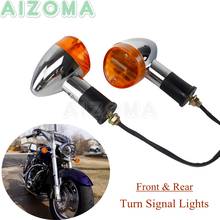 Chrome Motorcycle Front Rear Indicator Turn Signal Lights Orange Lens For Honda VTX1800 VTX 1800C 1800R 1800N 1800F 1800T 1800S 2024 - buy cheap