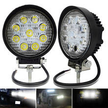 4 ''led luzes de trabalho 27w para carro offroad caminhão trator spot refletor led barra de luz circular luz de trabalho produtos automotivos 2024 - compre barato