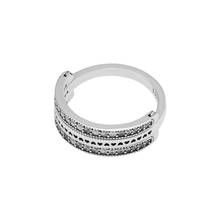 Anel de prata esterlina 925 zircônia cúbica, joia para mulher, faça você mesmo, anel de noivado 2024 - compre barato