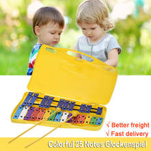 Colorful 25 Notes Glockenspiel Xylophone Percussion Rhythm Musical Educational Teaching Instrument Toy for Baby Kids Children 2024 - buy cheap