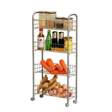 ORZ-carrito con alimentador de 4 niveles, organizador de almacenamiento, estante de cocina y baño, cesta de Metal para almacenamiento de alimentos, soporte con huecos 2024 - compra barato
