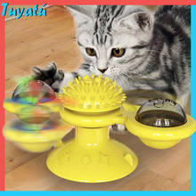 Интерактивная ветряная мельница, игрушка для кошек, интерактивный Электрический шар, игрушки для кошек, котят, домашних животных, поворотный стол, кошка, светящийся шар, игрушка, Когтеточка для кошек, игрушки 2024 - купить недорого