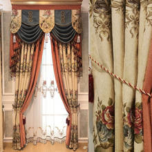 Европейские роскошные шторы для окон, шторы для гостиной, элегантные занавески, европейские шторы, шторы с вышивкой 2024 - купить недорого