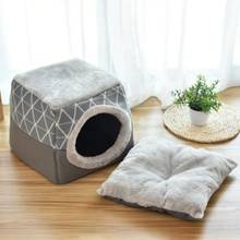 Cama para animais de estimação, ninho macio para cães e gatos, tenda acolchoada para animais de estimação, camas acolhedoras para aquecer o inverno, l xg 2024 - compre barato