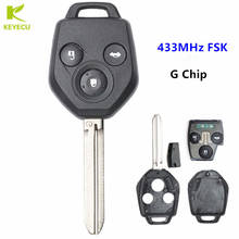KEYECU 3 кнопочный ключ без ключа дистанционного управления FOB 433 МГц с чипом "G" для Subaru Forester Impreza 2013-2015 2024 - купить недорого