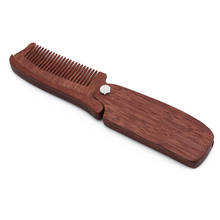 1PC Wooden Comb Mens Womens Handmade Folding Pocket Clip Hair Brush Moustache Beard Comb Pennello Peine Para Da Barba Wood 2024 - buy cheap