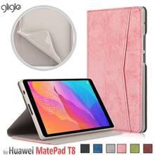 Gligle-capa suporte frontal de couro para tablet, 8 polegadas, tela em tpu, proteção para huawei matepad t8, novo, 2020 2024 - compre barato