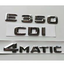 Letras cromo emblemas tronco emblemas para mercedes w212 w213 e350 cdi 4matic 2024 - compre barato