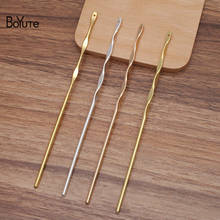 BoYuTe New Arrive (10 Pieces/Lot) 158MM Metal Brass Hair Stick with Holes Handmade Diy Hair Accessories Materials 2024 - buy cheap
