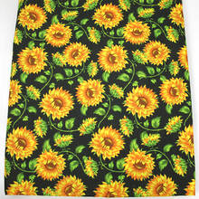 David accessories-tela de girasol de 50x145cm, tejido de algodón y poliéster para ropa de cama de niños, costura textil para el hogar, vestido de niña, c9125 2024 - compra barato