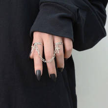 2020 Fashion Retro Punk Hip-Hop Cross Ring Hand Finger Chain Adjustable Rings Jewelry Gift for Men Women Unisex Ring 2024 - buy cheap