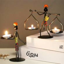 Home Decoration Nordic Metal Candlestick Crafts Wine Cabinet Decor Ornament Miniature Figurines Candle Holder Furnishings 2024 - buy cheap