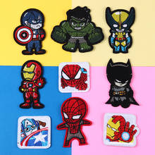 Disney-pegatinas de tela de Marvel, dibujos animados de Héroes, equipo de iron man, decoración de costura de ropa, pegatinas de tela de moda 2024 - compra barato