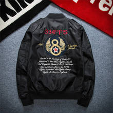 Men Jacket Streetwear Hip Hop Pilot Army Military Baseball Thin Coat Jacket Man European Design Embroidery Cartoon Bomber Jacket 2024 - buy cheap
