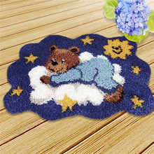 Latch Hook Rug Kits Needlework Unfinished Crocheting Rug Yarn Cushion Mat Sleeping Cute bear Embroidery Carpet DIY Decor For kid 2024 - buy cheap