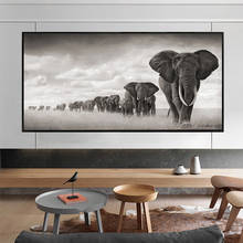 Quadros em tela de elefante escandinavo para sala de estar, pinturas decorativas de animais, modernas estampas de arte 2024 - compre barato