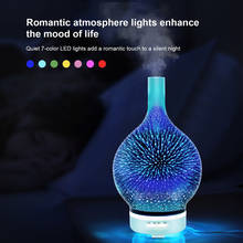 ELOOLE Ultrasonic Air Humidifier Aroma Essential Oil Diffuser Mist Maker 3D Firework Glass Vase Shape With 7 Color Night Light 2024 - buy cheap