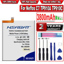 Аккумулятор HSABAT емкостью 3800 мА · ч, аккумулятор большой емкости для TP-link Neffos C7 TP910A TP910C 2024 - купить недорого
