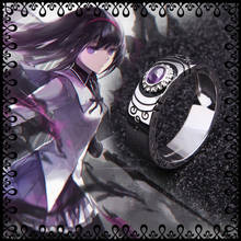 Anillo de Plata de Ley 925 de Anime Puella Magi Madoka Magica Akemi Homura, joyería para dedos, accesorios de Cosplay, regalo de Navidad 2024 - compra barato