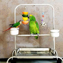 1pc Bird Parrot Food Feeder Stick Fruit Skewer Stainless Steel Hanging Vegetable Holder Birds Training Toys Pet Cage Accessories 2024 - buy cheap