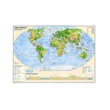150x225 см Современная Карта мира, плакат и принты, настенные художественные картины на холсте, картины для домашнего декора 2024 - купить недорого