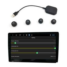 1 комплект USB TPMS автомобильная система контроля давления в шинах с 4 внешними датчиками для Android навигации 2024 - купить недорого