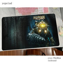 Bioshock mousepad adorável para jogos, 700x400x4mm, acessórios para computador gamer, tapete grande, novo protetor de mesa para laptop 2024 - compre barato