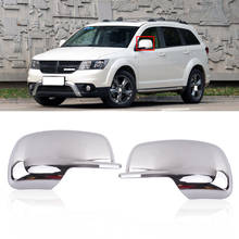 CAPQX 2PCS For Dodge Journey For Fiat Freemont 2009-2018 ABS Chrome Side Rearview Mirror trim Frame Cover Replacement Shell 2024 - buy cheap