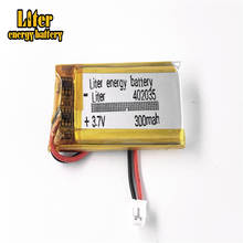 3.7V 300mAh battery JST 1.5mm 2 pin 402035 Lithium Polymer LiPo Rechargeable Handheld Navigator Battery Mp3 GPS bluetooth 2024 - buy cheap