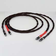 Cabo de áudio de alta fidelidade rca oi-end prata sólida pura phono rca interconectar cabos com fibra de carbono rhoudim chapeado rca jack 2024 - compre barato