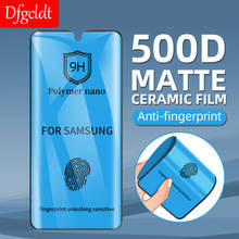 Protector de pantalla esmerilado antihuellas 500D para Samsung Galaxy S20 S21 Ultra S8 S9 S10 Plus Note 8 9 10 20, película Ultra suave 2024 - compra barato